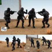 Homemade 1/72 SWAT 4-person Group Finished Colored Model NEW