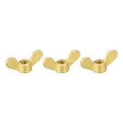 Brass Wing Nuts, M12 Butterfly Nut Hand Twist Tighten Fasteners 3Pcs