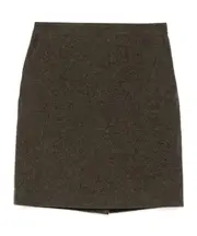 Brown H-Line Midi Skirt S,M Black