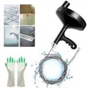 Drain Auger 25 Ft with Gloves, Plumbing Snake Drain Auger Hair Clog Remover, ...