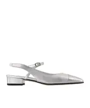 open-heeled flats 36,37,38,39,40 silver