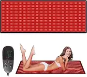 CHROX Red Light Therapy Mat, 1280 LEDs 660Nm Red Light & 850Nm Infrared Therapy Heating Pad for Whole Body Pain Relief, Body Relax, Energy Recovery, Joint Repair, Improved Sleep