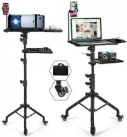 REASOR Projector Stand with Wheels,Height Adjustable Laptop Tripod Stand,Rolling
