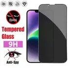 For iPhone 15 14 13 12 11 Pro Xr Xs Max 7 8 Plus Privacy Glass Screen Protector