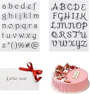 2 Pieces Clear Alphabets Letter Stamps for Craft Card Making Cake Decoration, Rubber Transparent A to Z Alphabets Stamps Set for Scrapbooking Cardmaking Embossing Decor