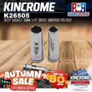 KINCROME K26505 Deep Socket 9mm 1/4" Drive (Mirror Polish)