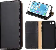 GoshukunTech Case for iPhone 7/8,for iPhone SE 2020/SE 5G 3rd Gen Cover,Magnetic Wallet Case Leather Flip Folio Cover with Card Slots-Black