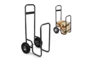 HORUSDY Firewood Cart Wheels 150kg Log Carrier Mover Firewood Trolley w Cover