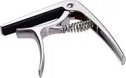 Portable Guitar Capo Zinc Alloy Capo Tone-Variation Clip Ergonomic Design for Classical Guitars Silver Color Silver One Size
