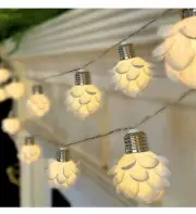 (2 Pack) 6.5 ft String Lights Battery Operated - 8 LED Bulbs Per String - Indoor