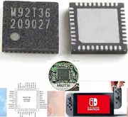 Hailue M92T36 USB-C Charging Contro IC Chip, Suitable Nintendo for Switch Chip IC.Oled Lite Mod Motherboards Switch Chip IC.Game Console Motherboard Accessories IC Chip.NS-M92T36 Power Chip