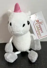 The Puppet Company Unicorn White Pink Gray Finger Puppet 6” Plush Stuffed Animal