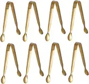 NOLITOY Stainless Steel Ice Cube Clips Mini Sugar Tongs Ice Tongs for Cocktails Barbecue Table