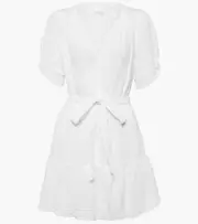[Velvet] Velvet Bella cotton gauze minidress AU 16 white