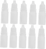 KICHOUSE Portable Eye Liquid Bottles 10 Pack Empty Squeezable Dropper Bottles Plastic Mini Dropper Containers for Travel