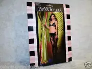 Be Wicked Crotchless Bodystocking Womens SM-LG 90-160lbs Floral Cut Out Front