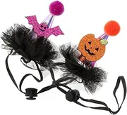BESPORTBLE 2pcs Pumpkin Bat Hat Pet Headwear Adjustable Halloween Decor for Cats Dogs