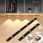 LED Motion Sensor Cabinet Light Dimmable Wireless Rechargeable Closet Lamp Strip