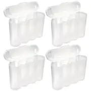 Four 4 EBC Battery AA AAA Clear Plastic Battery Storage Case Holder Box USA Ship