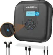 CD Player Portable, Bluetooth CD Player with Speakers and FM Transmitter, Recha