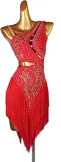 [YHHGDS] Fringe Latin Dance Dresses for Women Ballroom Salsa Samba Rumba ChaCha Costume Profession Latin Competition Dress