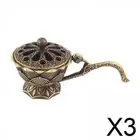 3xIncense Burner Hollow Out Holder for Dish Incense Incense Cones Coils Office