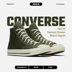 匡威 CONVERSE 70S HI HERBAL GREEN 原裝