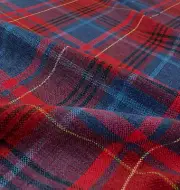 3 yds Zimmer + Rohde Paros Red & Blue Plaid Chenille Upholstery Fabric