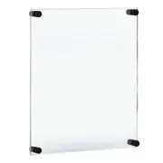 Azar Displays Floating Acrylic Wall Frame with Black Stand Off Caps: 17" X...