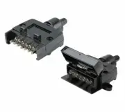 7 Pin 12V Flat Trailer Plug Socket Set Electrical Connectors Adapter for Caravan
