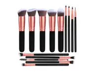 14Pcs Rose Golden Makeup Brushes Premium Synthetic Foundation Powder Concealers Eye Shadows Makeup Brush Set