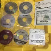 Vintage Software Lot Microsoft Money 98 Encarta Bookshelf Home Original CDs