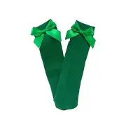 Newborn Baby Girls socks with bows Autumn Toddler Big Bow Knee One Size Green