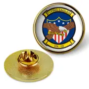 VFA-122 'Flying Eagles' Tie Tac, Hat Pin, Badge, Military Lapel Pins - Gold