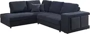Melton 5-Seater Lounge Sofa, Couch with Generous Seating, Living Room Furniture, Timber Wood Frame, ABS Plastic Legs, 100% Polyester, High-Density Foam Seat Cover, Ergonomic Design
