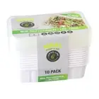 10pc Lemon & Lime Food/Meal Prep 0.75L Reusable Containers/Storage Assorted
