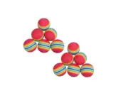 12x JOSAN Soft EVA Sponge Foam Practice Golf Balls Rainbow Colour Indoor Outdoor