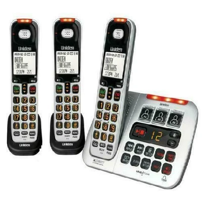 Uniden Cordless Phone System w/ Answering Machine Home Office Telephone Ringer