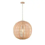 Moon 1 Light Pendant with Tan Finish