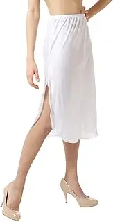 [Malco Modes] 28" Luxury Double Slit Half Slip Underskirt - Nylon w/Lace