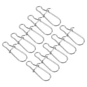 100pcs Fishing Snaps, 143LBS Swivel Tackle Kit Fishing Clips Lure, Silver
