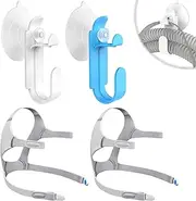 2 Packs Replacement Headgear for Airfit N20, Head Strap with Clips for N20, Including 2PCS Straps, 4PCS Clips and 2PCS Hose Holder, Great Value Supplies by AirSmart.