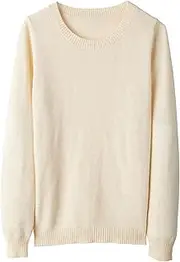 [Chanyarn] Women's 100% Merino Wool Pullover Crew Neck 2024 Autumn Winter Warm Soft Lightweight Long Sleeve Knitted Jumper