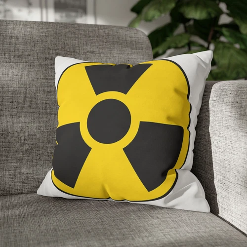 CUSHION COVER PILLOW CASE|NUCLEAR RADIATION SYMBOL