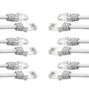 6PK Cruxtec 5m CAT6/RJ45 Network Lead Cable LAN Ethernet Internet Router Cord WH