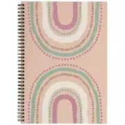 Otto A4 Spiral Notebook 200 Pages Boho Rainbow