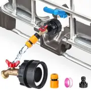 2.44'' Fine Thread IBC Tote Hose Adapter - Fit for 2.44" Fine Outlet 275-330 ...