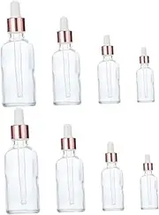 8pcs Essential Oil Glass Dropper Bottles Leak Proof Travel Toiletries Bottles 5 10 15 20ml Perfume Oil Bottle Dispenser