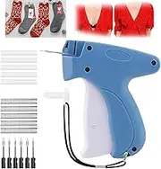 MEIYUETAOSI Quick Clothing Fixer Gun, Clothing Price Tags Gun, with 500 Black and 500 White Plastic Needle Stitch Gun for Clothes