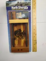 Kwik Sharp Wall Plaque Ceramic Tri-Stone Carbide Sharpener CS-1235 Made USA NEW